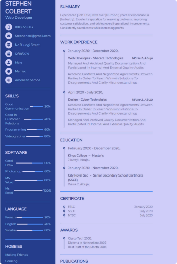 Quick AI Resume